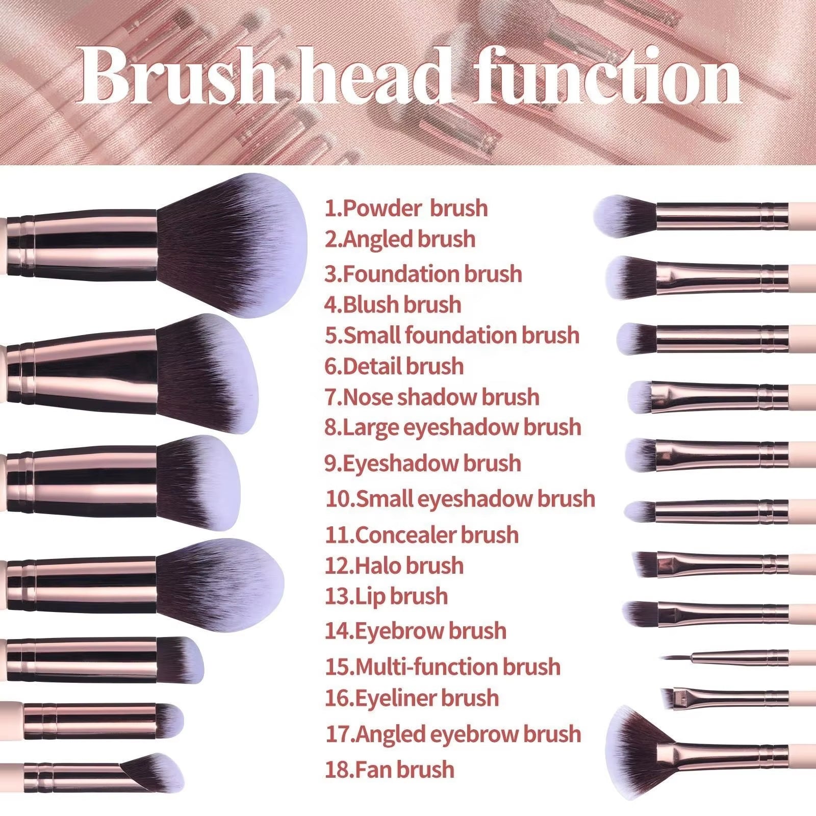 Makeup Brushes With Case Set Portable LED Mirror Makeup Jewelry