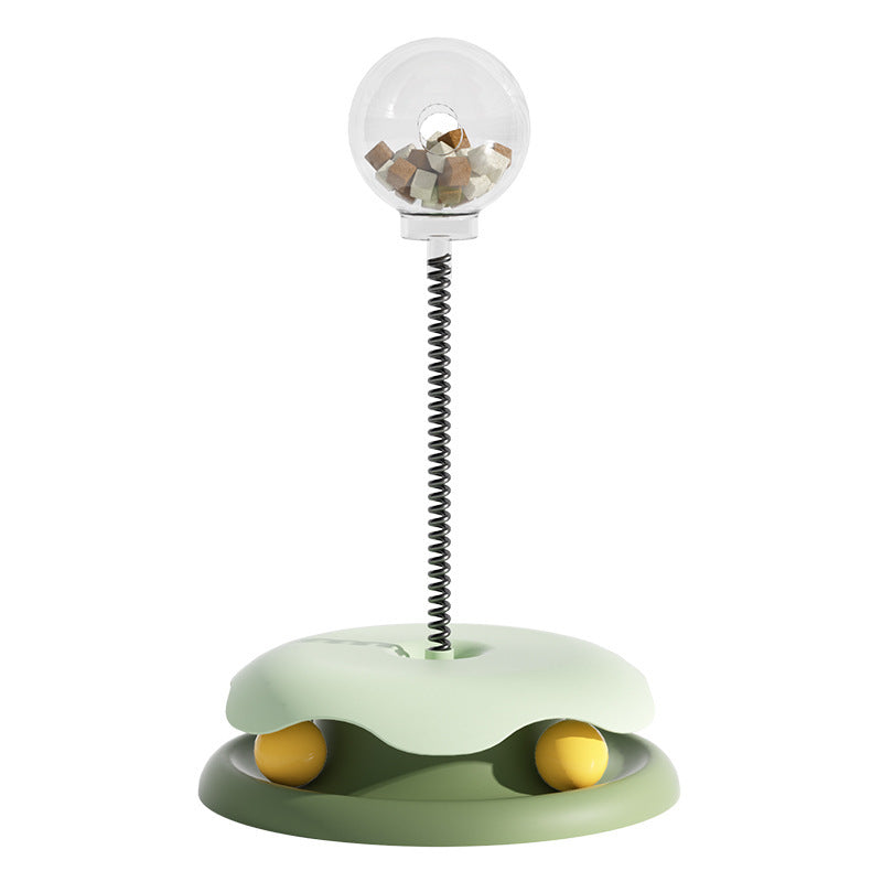 Cat Leakage Food 2 In 1 Toys Turntable Ball Toys Kitten Funny Cat