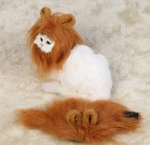 Funny Pet Hat For Small Dogs Cats Hat Emulation Lion Hair Mane Ears