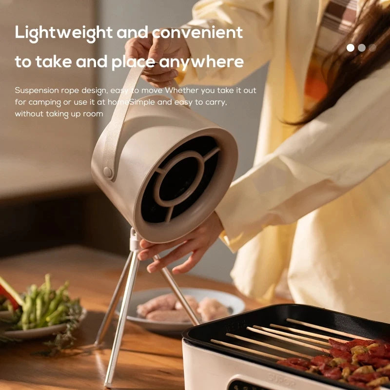 2024 New Portable Desktop Exhaust Fan Small Kitchen Hood Extractor