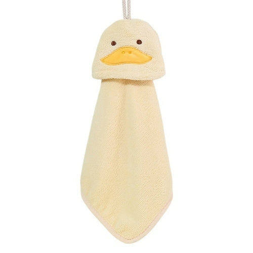 1pc Cartoon Hanging Hand Towel Soft Coral Kitchen Towel Cute Kids