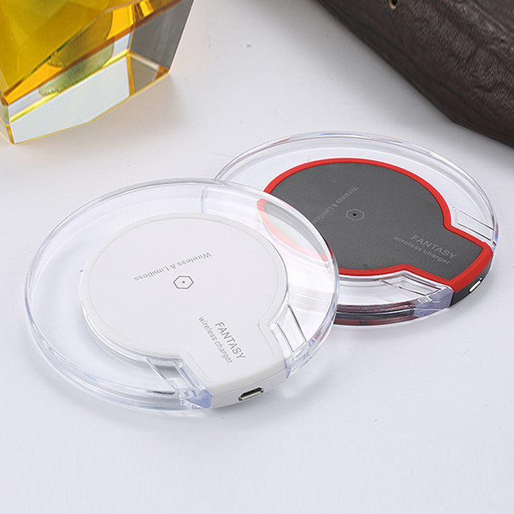 New Wireless Charging Dock Charger Crystal Round Charging Pad With