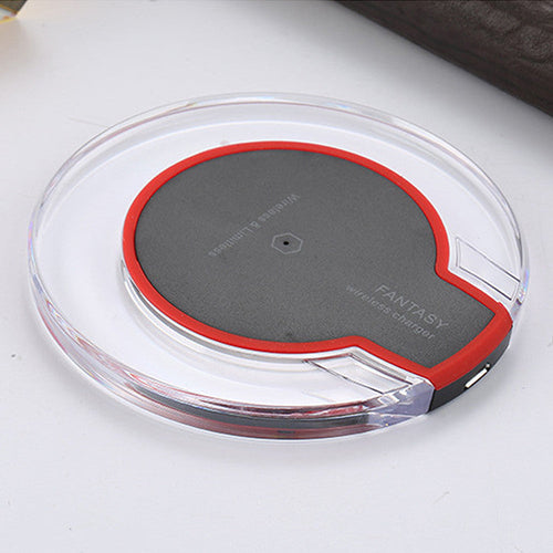 New Wireless Charging Dock Charger Crystal Round Charging Pad With
