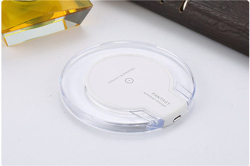 New Wireless Charging Dock Charger Crystal Round Charging Pad With