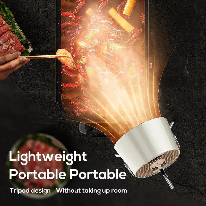 2024 New Portable Desktop Exhaust Fan Small Kitchen Hood Extractor