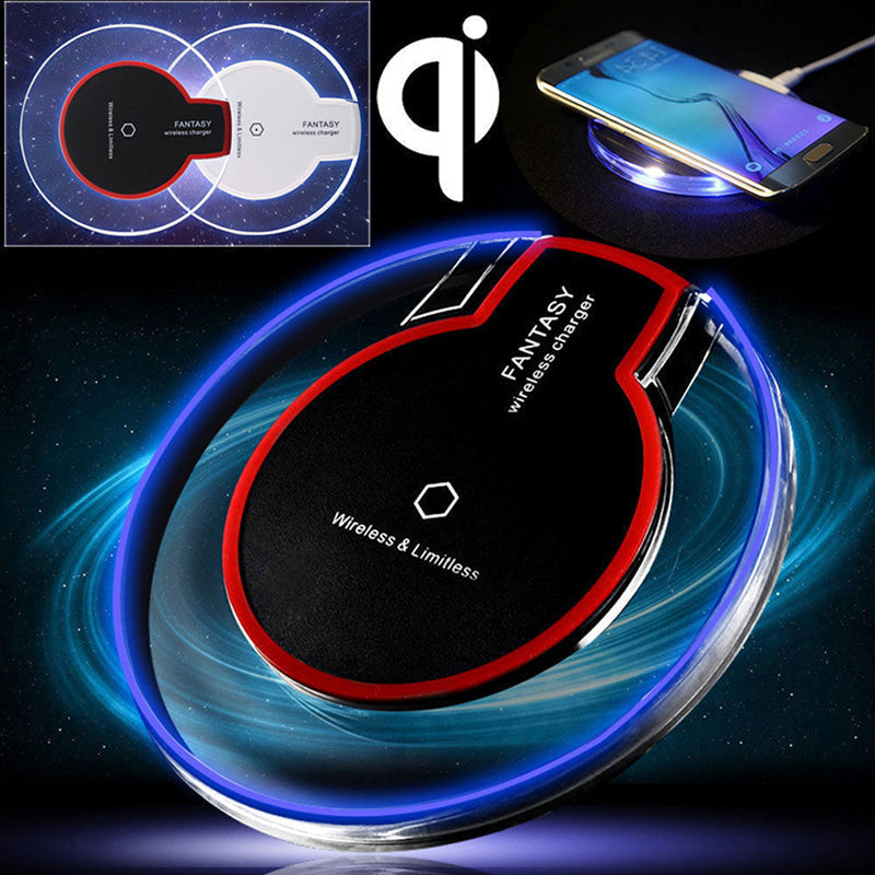 New Wireless Charging Dock Charger Crystal Round Charging Pad With