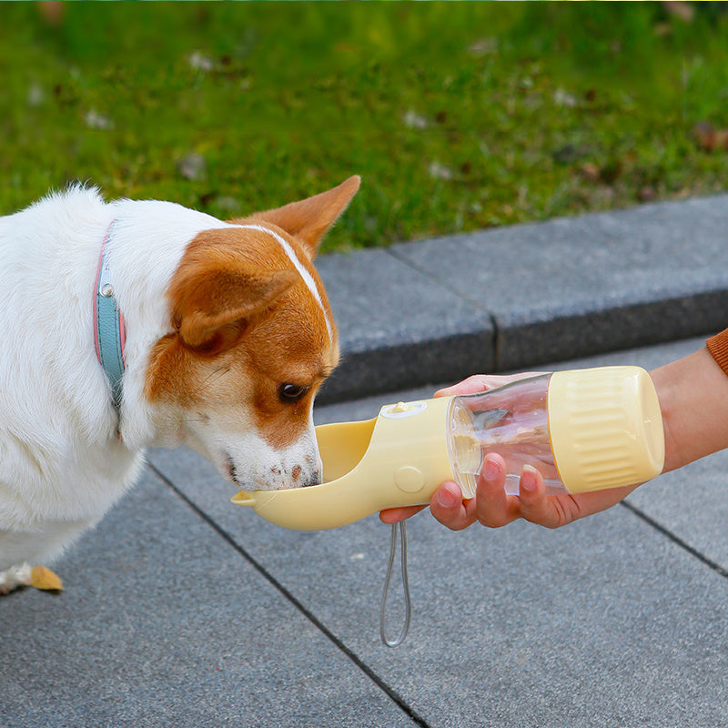 2 In 1 Portable Dog Water Bottle For Small Big Dogs Cat Outdoor