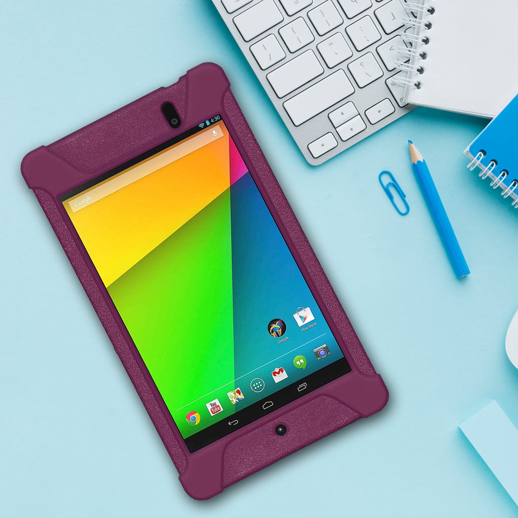 Amzer Shockproof Rugged Silicone Skin Jelly Case for Asus/Google New