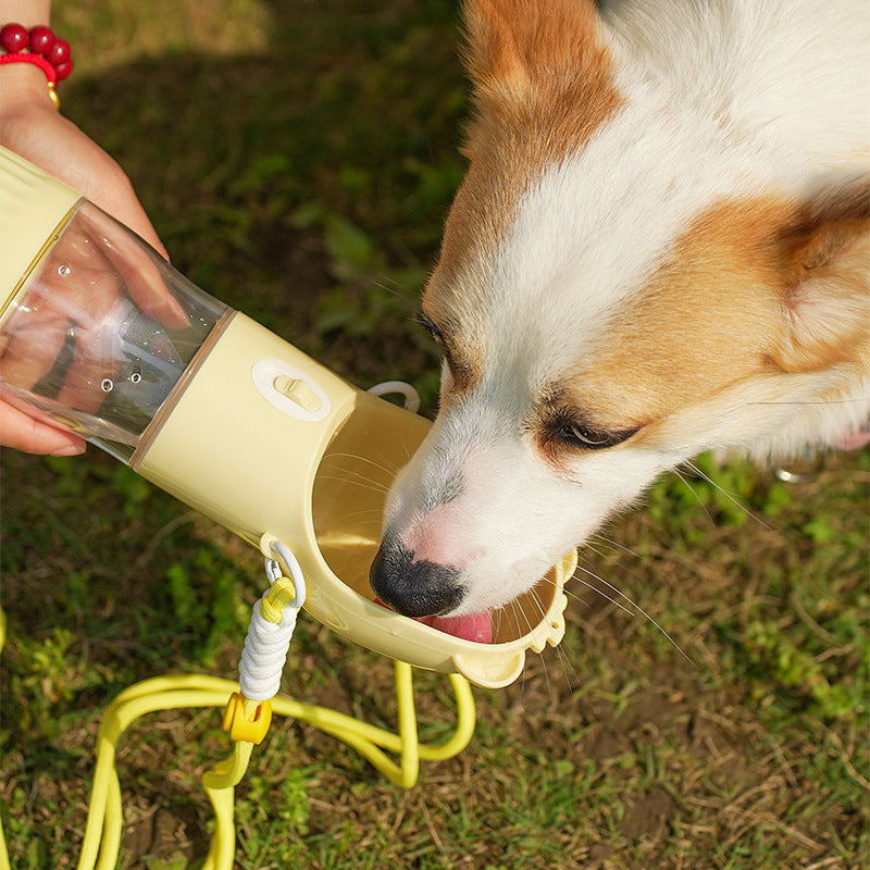 2 In 1 Portable Dog Water Bottle For Small Big Dogs Cat Outdoor