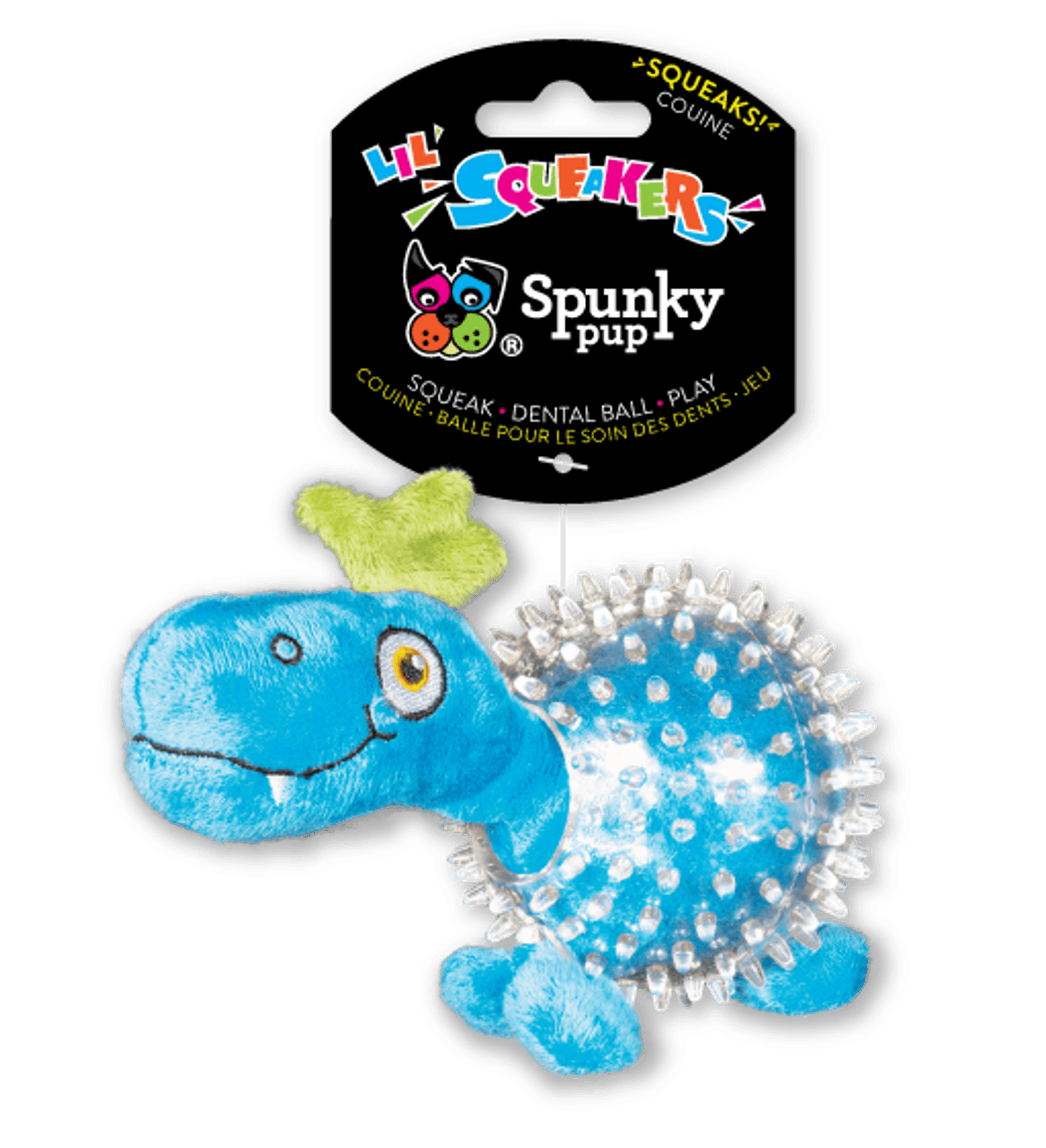 Lil' Squeakers Dino Textured Squeaky Ball for Small Dogs