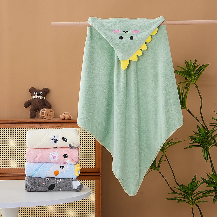 1pc Children Cartoon Bath Towel, Water Absorbent, Soft And