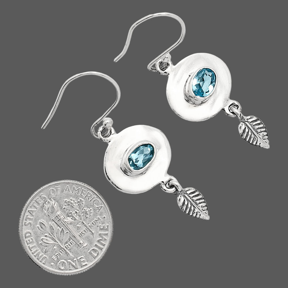Natural Gemstones Oval Shape 925 Sterling Silver Earrings Jewelry