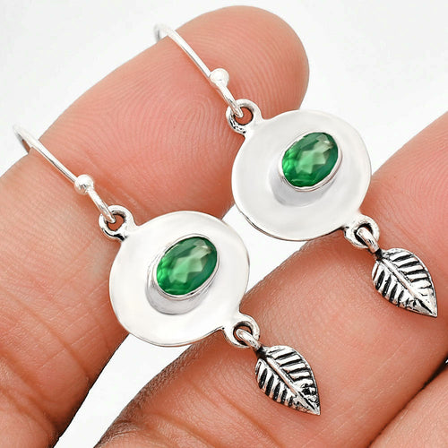 Natural Gemstones Oval Shape 925 Sterling Silver Earrings Jewelry