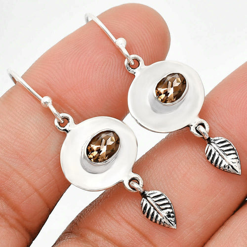 Natural Gemstones Oval Shape 925 Sterling Silver Earrings Jewelry