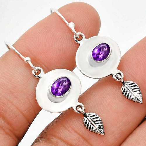 Natural Gemstones Oval Shape 925 Sterling Silver Earrings Jewelry