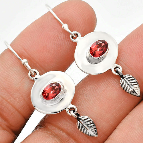 Natural Gemstones Oval Shape 925 Sterling Silver Earrings Jewelry