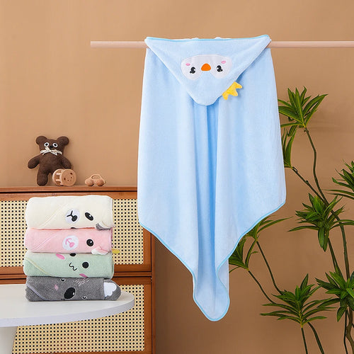 1pc Children Cartoon Bath Towel, Water Absorbent, Soft And