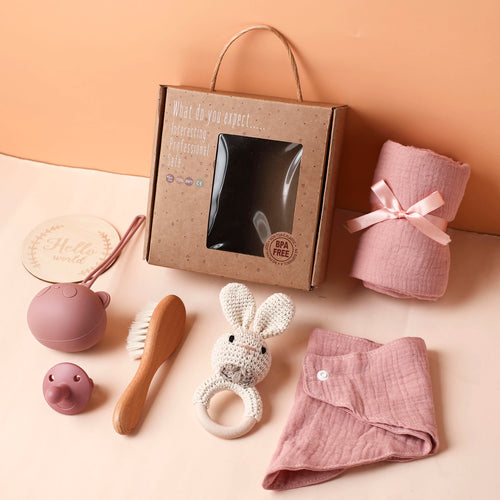 Baby Gift Set Newborn Infant Baby Towel Newborn Bath Toy Baby Drool