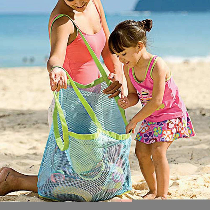 Children Sand Away Protable Mesh Bag Kids Bath Toys Storage Bags