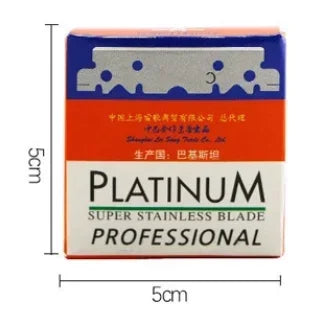 100PCS Single-sided Razor Blades Men's Safety Shaver Stainless Steel