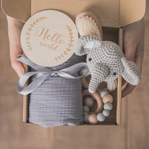 Baby Gift Set Newborn Infant Baby Towel Newborn Bath Toy Baby Drool