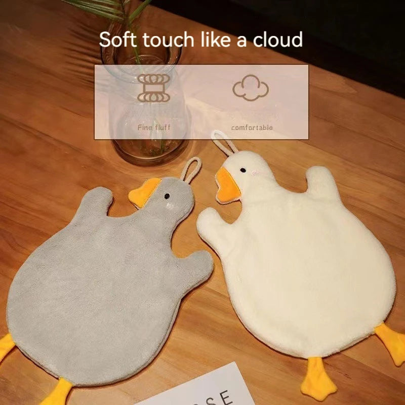 Cartoon Goose Hand Towel Kitchen Bathroom and Toilet Hand Towel