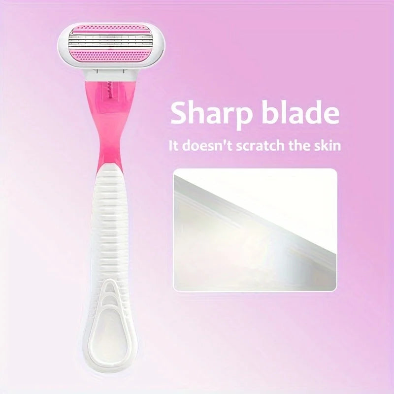 1 Handle + 18 Blade Women Safety Razor Blades Face/ Leg/ Armpit/