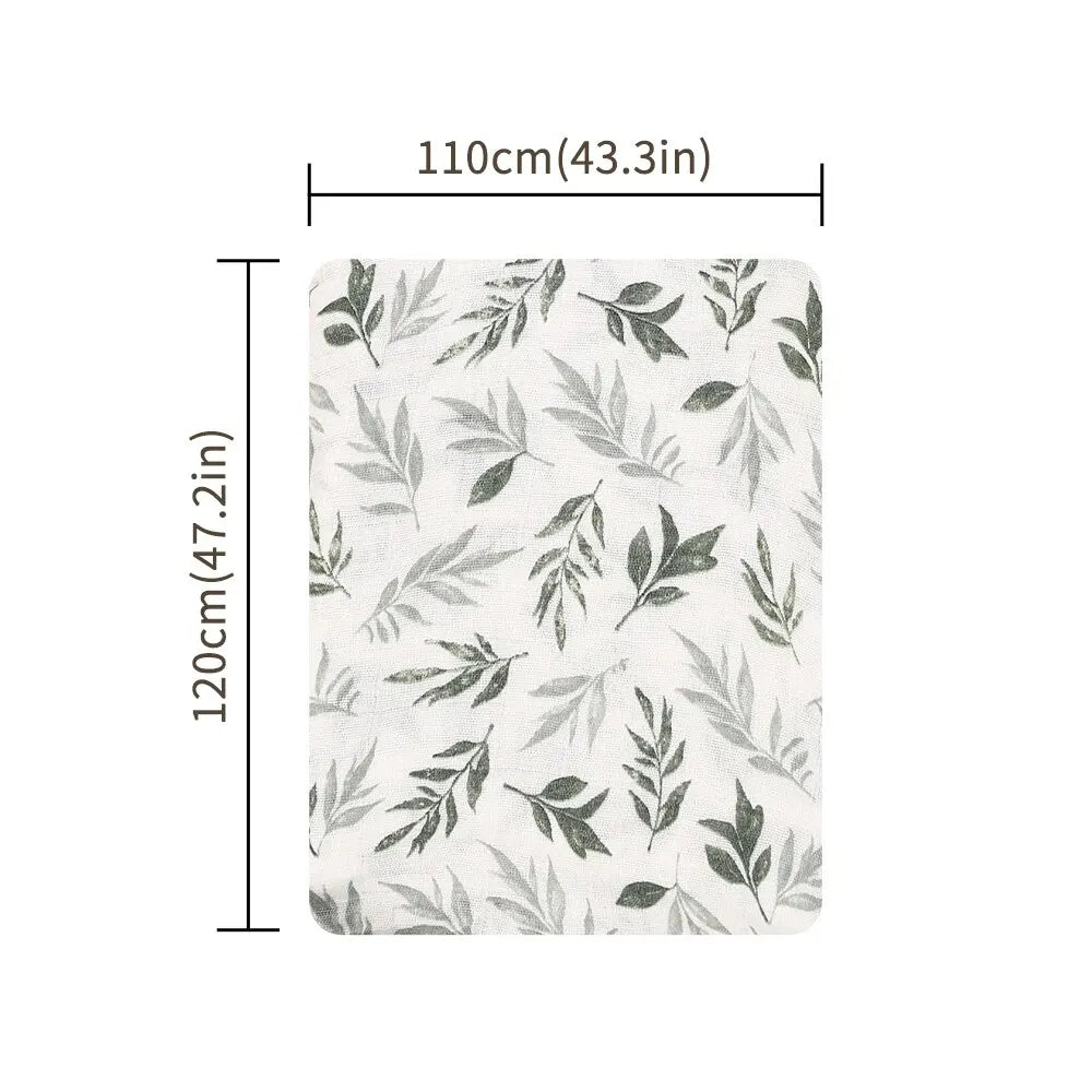 100% Cotton 120*110cm 2 Layers Newborn Baby Bath Towel Wrap Muslin