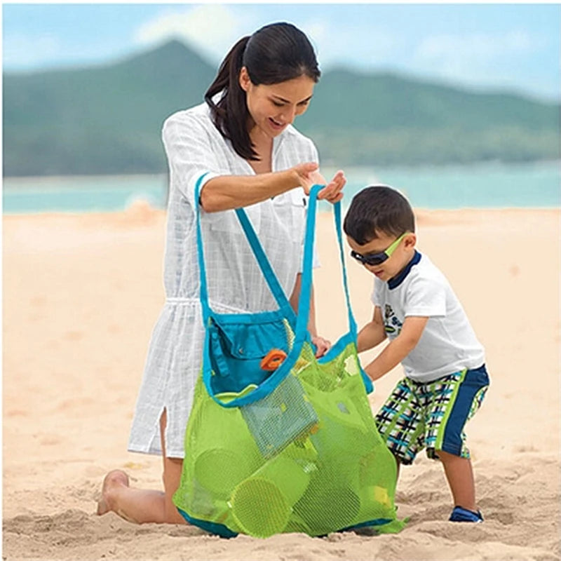Children Sand Away Protable Mesh Bag Kids Bath Toys Storage Bags