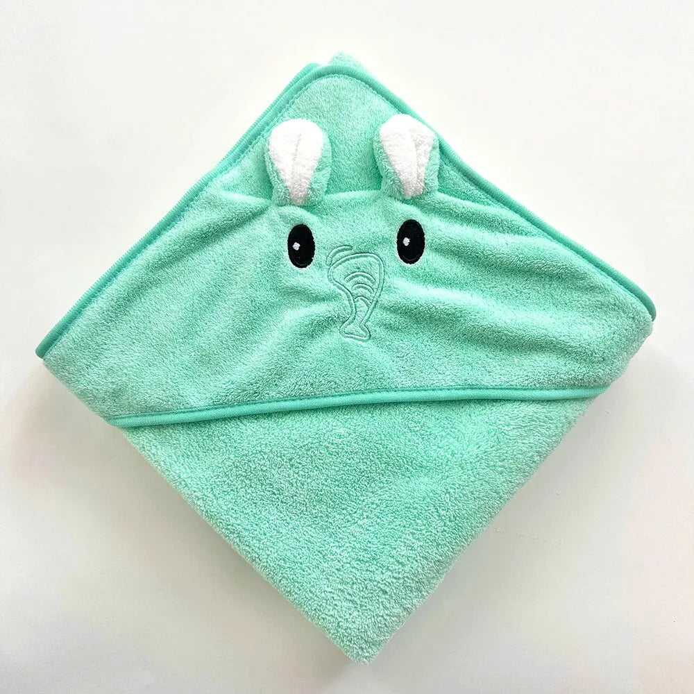 0-3Y Baby Shower Unisex Baby Bathrobe Flannel Cloak Cartoon Boy Girl
