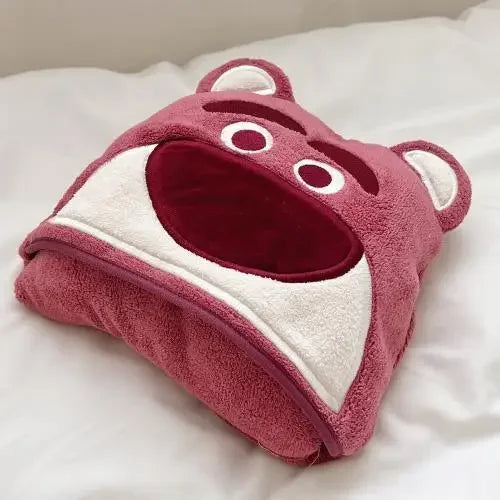 Cute Baby Hooded Bath Towel for Children Super Soft Absorbent Bathrobe