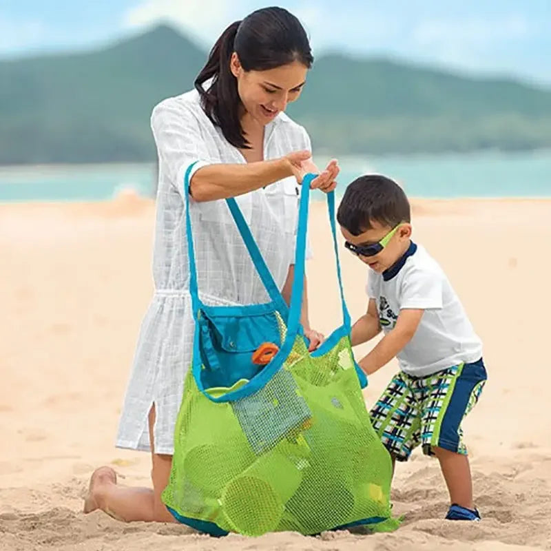 Children Sand Away Protable Mesh Bag Kids Bath Toys Storage Bags