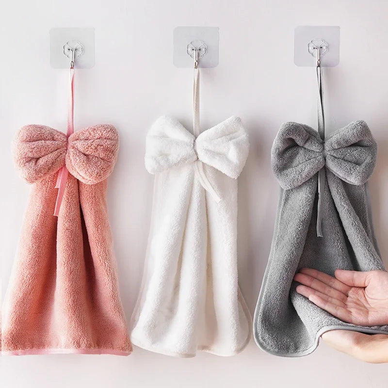 Kitchen Hand Towel Bathroom Coral Velvet Bath Towels Microfiber For