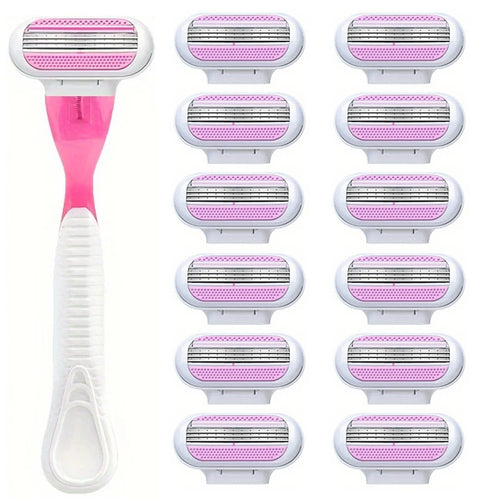 1 Handle + 18 Blade Women Safety Razor Blades Face/ Leg/ Armpit/
