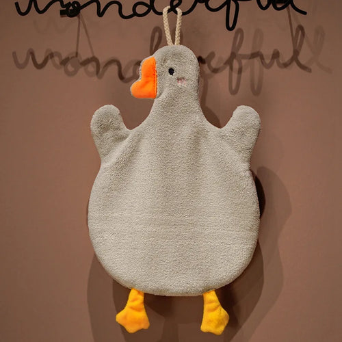 Cartoon Goose Hand Towel Kitchen Bathroom and Toilet Hand Towel