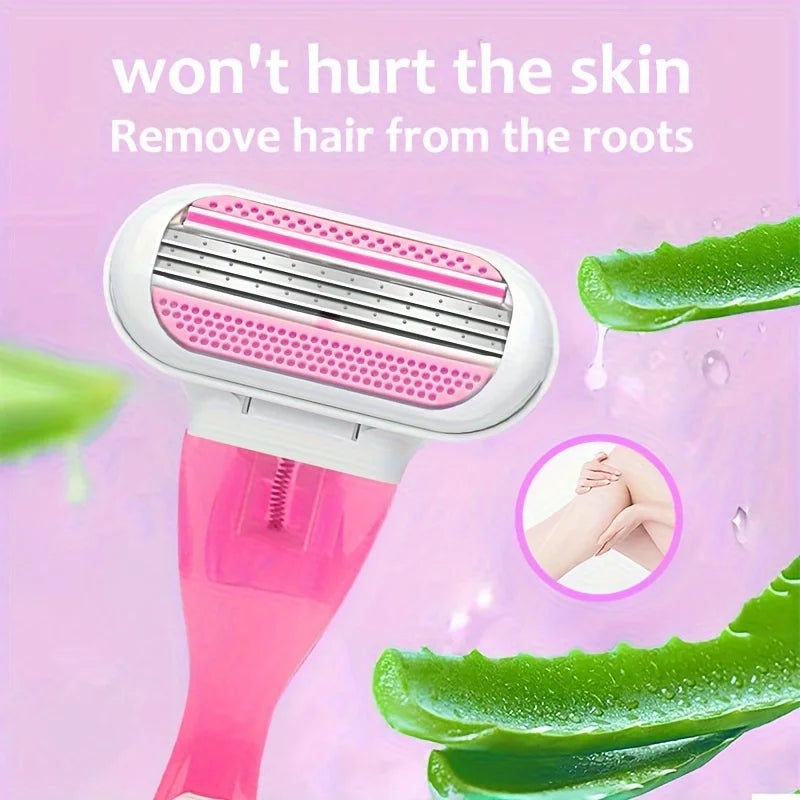 1 Handle + 18 Blade Women Safety Razor Blades Face/ Leg/ Armpit/