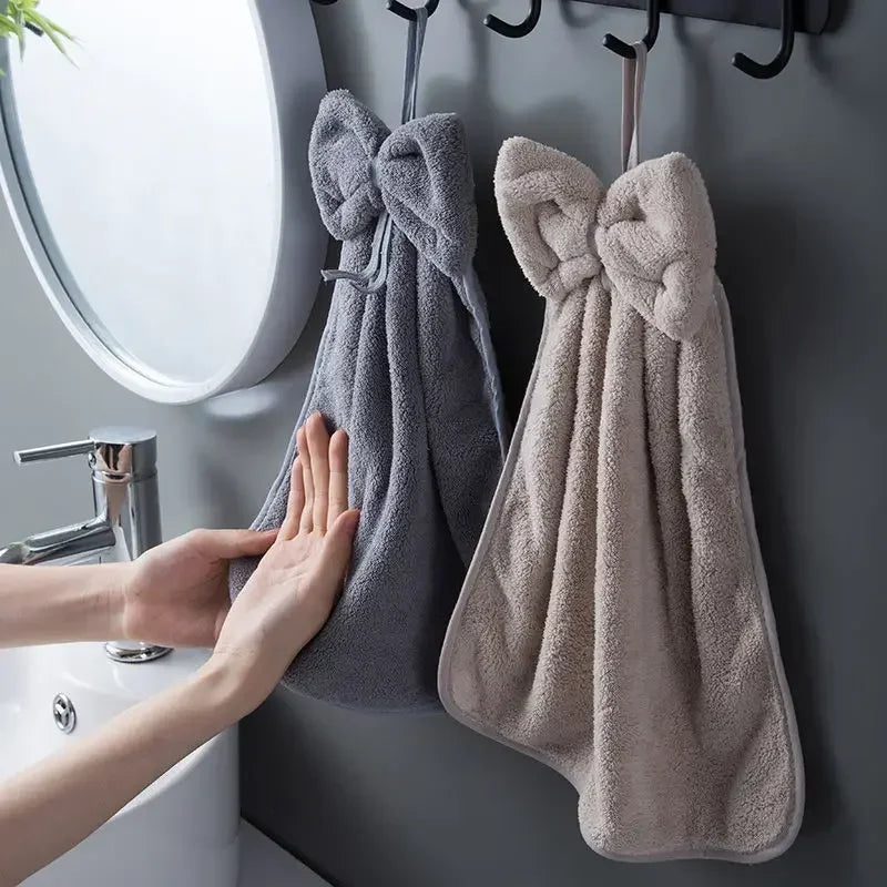 Kitchen Hand Towel Bathroom Coral Velvet Bath Towels Microfiber For