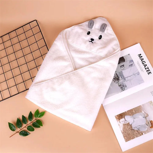 0-3Y Baby Shower Unisex Baby Bathrobe Flannel Cloak Cartoon Boy Girl