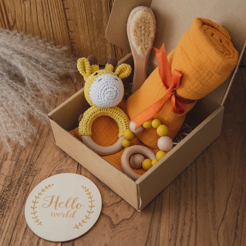 Baby Gift Set Newborn Infant Baby Towel Newborn Bath Toy Baby Drool