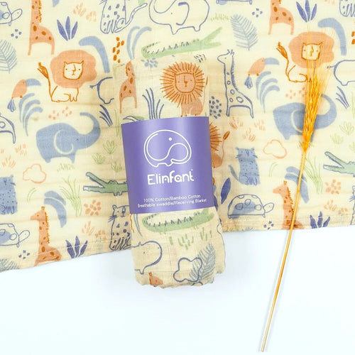 100% Cotton 120*110cm 2 Layers Newborn Baby Bath Towel Wrap Muslin