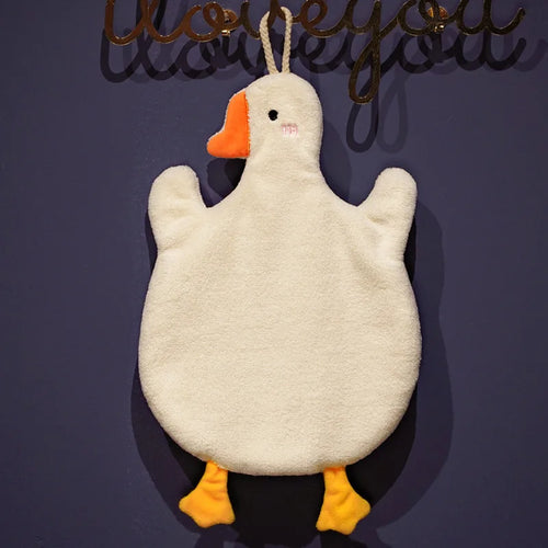 Cartoon Goose Hand Towel Kitchen Bathroom and Toilet Hand Towel