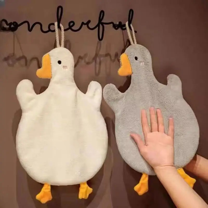 Cartoon Goose Hand Towel Kitchen Bathroom and Toilet Hand Towel