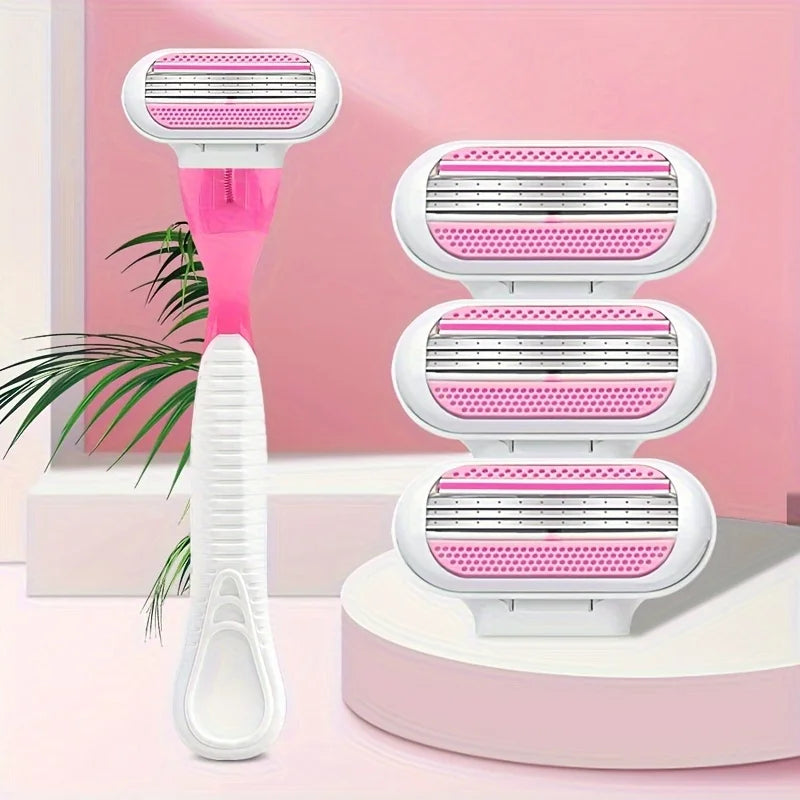 1 Handle + 18 Blade Women Safety Razor Blades Face/ Leg/ Armpit/