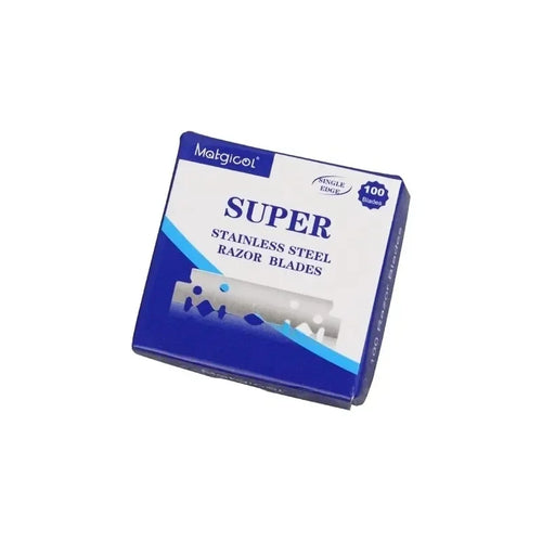 100PCS Single-sided Razor Blades Men's Safety Shaver Stainless Steel