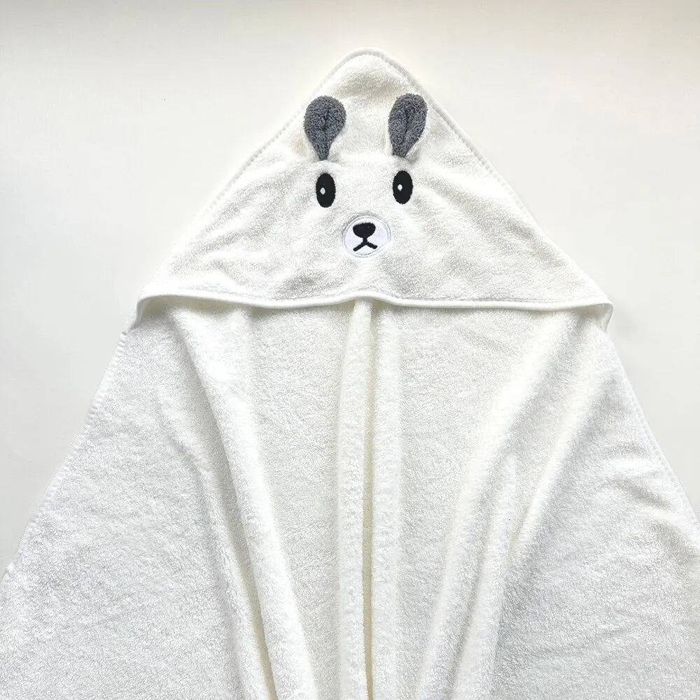 0-3Y Baby Shower Unisex Baby Bathrobe Flannel Cloak Cartoon Boy Girl