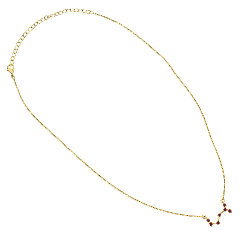 18K Gold Over Brass Round Cut Gemstones Necklace Jewelry EN-1039