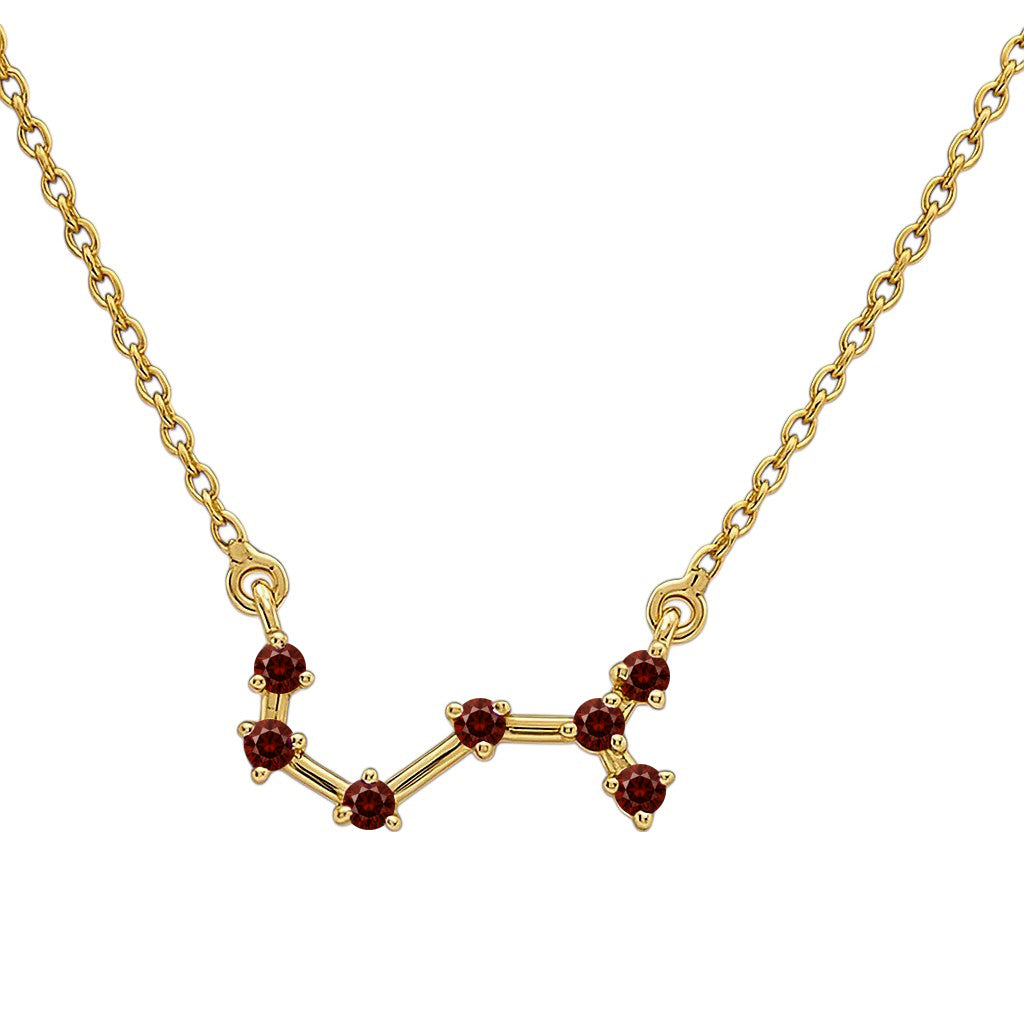 18K Gold Over Brass Round Cut Gemstones Necklace Jewelry EN-1039