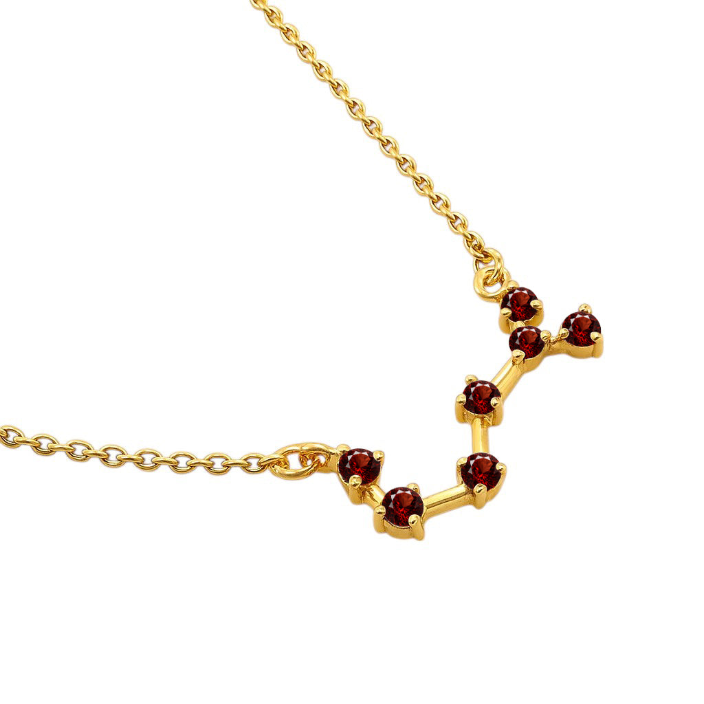 18K Gold Over Brass Round Cut Gemstones Necklace Jewelry EN-1039