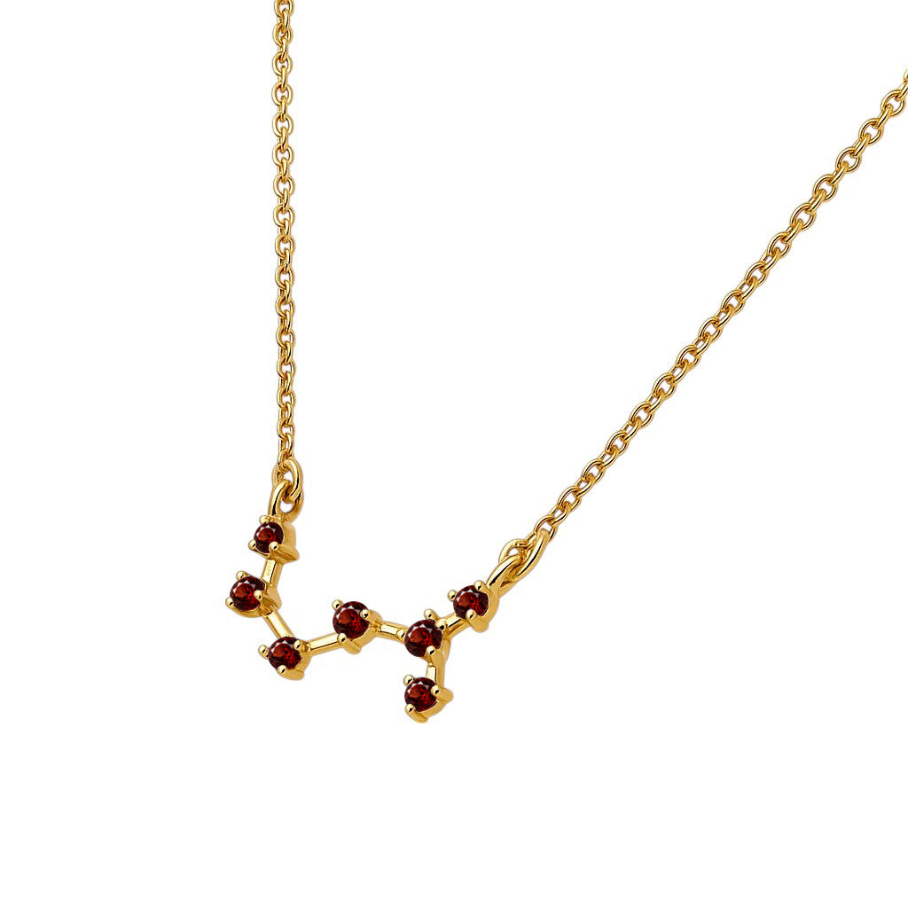 18K Gold Over Brass Round Cut Gemstones Necklace Jewelry EN-1039