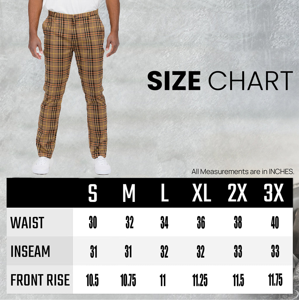 Plaid Slim Fit Trouser Pants SR010